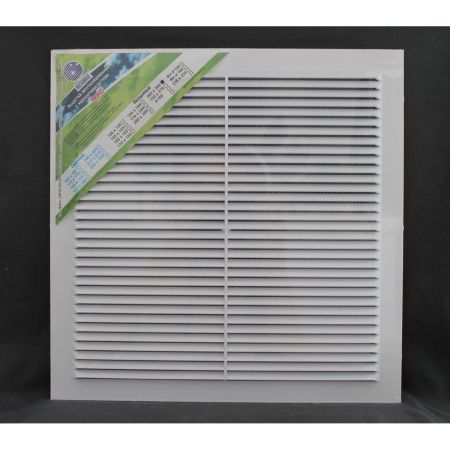 Космовент Решетка вентиляционная 300х300 с москитной сеткой пластиковая белая арт.Л300 (90)