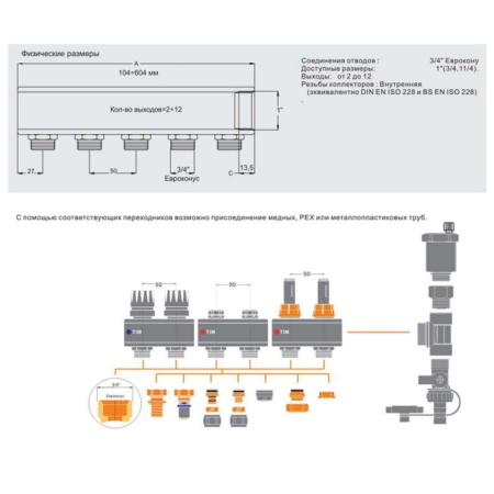 Коллекторная группа без расходомеров 1