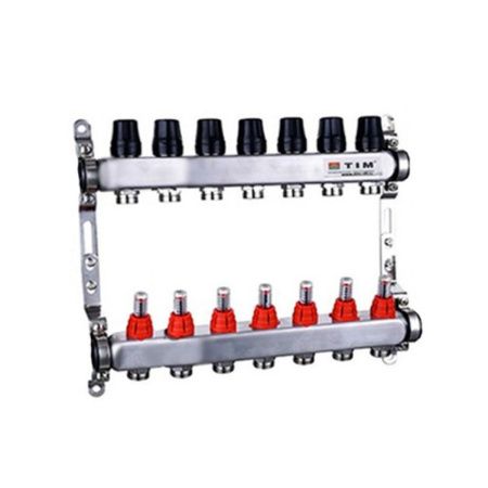 Коллекторная группа с расходомерами 1" Tim KDS5007 Квадрат на 7 ходов