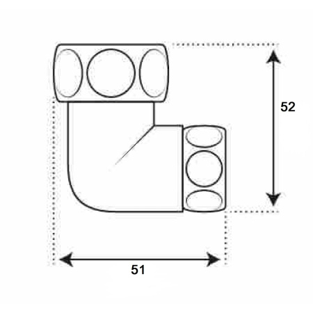Соединение угловое для полотенцесушителя TIM K9-LF032 3/4 Соединение угловое для полотенцесушителя TIM K9-LF032 3/4