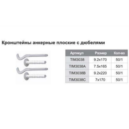 Кронштейн для радиатора TIM штырьевой TIM3038 радиатора 170мм. 9мм*14*75