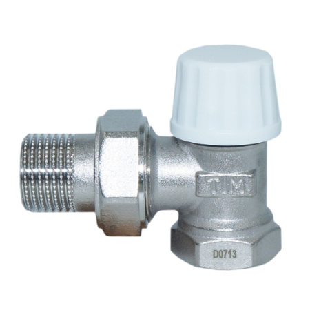 Клапан радиаторный настроечный угловой 1/2" RS521.02