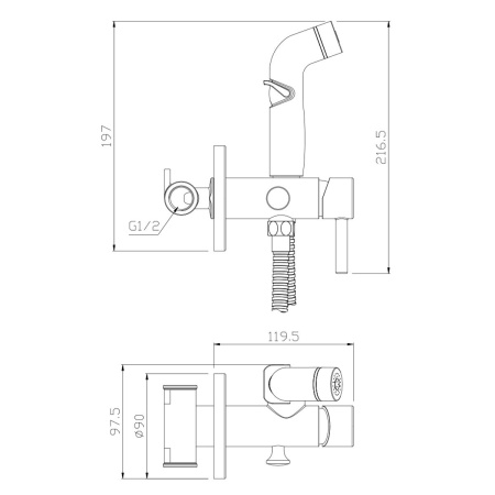 Смеситель для биде Olive's Balear 13142BL