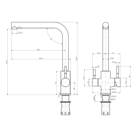 Смеситель для кухни Olive's Balear 13450BL