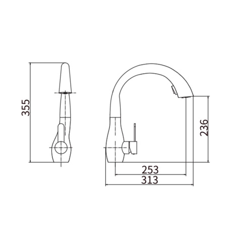 Смеситель для кухни Fashun A56016