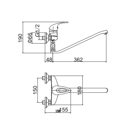 Смеситель для ванны Fashun A2103