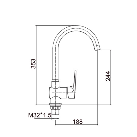 Смеситель для кухни Fashun A4068