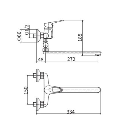 Смеситель для ванны Fashun A2113