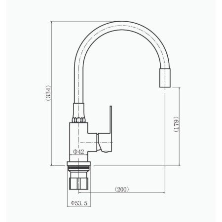 Смеситель для кухни Fashun A54101-6 c гибким изливом зелёный