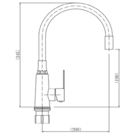 Смеситель для кухни Fashun A54301-12 c гибким изливом серый