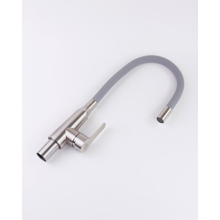 Смеситель для кухни Fashun A54301-12 c гибким изливом серый