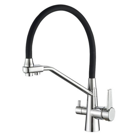 Смеситель для кухни Fashun A4382-7 с гибким изливом черный