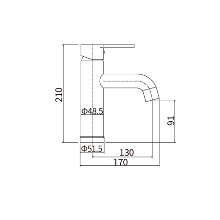 Смеситель для умывальника Fashun P1004-7 из ABS пластика чёрный