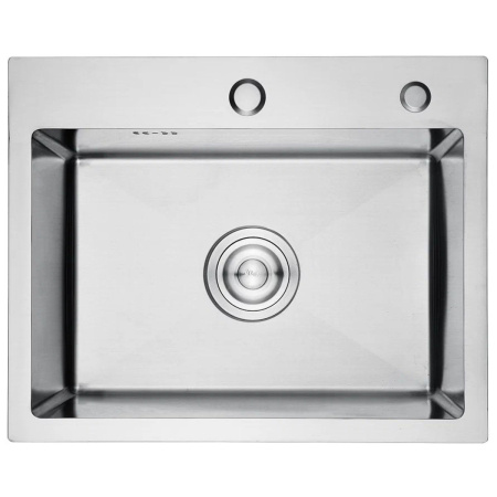 Мойка для кухни врезная GERHANS RK36045 хром из нержавеющей стали, 60*45 см с сифоном