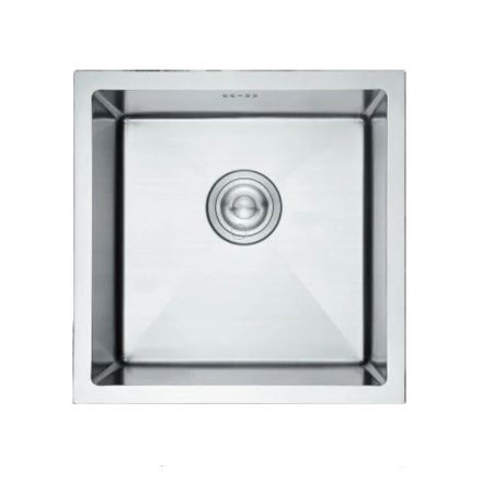 Мойка для кухни врезная GERHANS RK34444 хром из нержавеющей стали, 44*44 см с сифоном