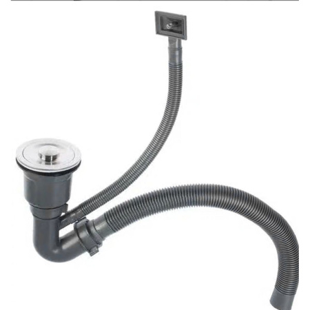 Мойка для кухни врезная GERHANS RK35050 хром из нержавеющей стали, 50*50 см с сифоном