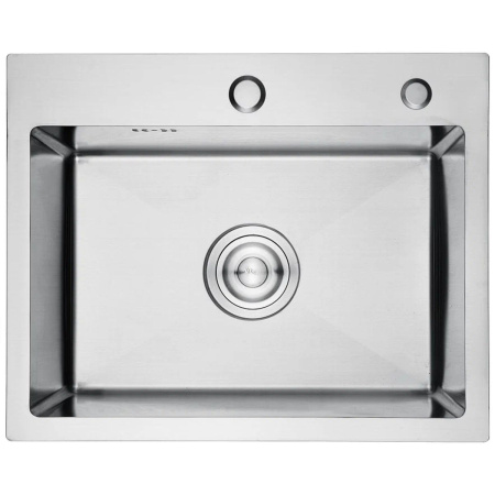 Мойка для кухни врезная GERHANS RK36050 хром из нержавеющей стали, 60*50 см с сифоном