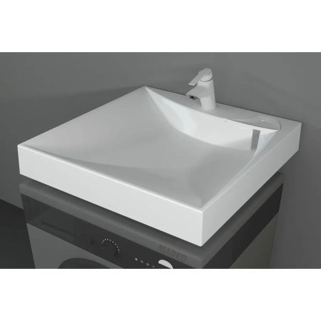 Раковина для ванной MARKO Твист 60 над стиральной машиной с кронштейном