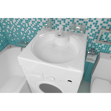 Раковина для ванной MARKO Амур 60 над стиральной машиной