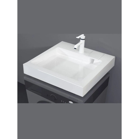 Раковина для ванной MARKO Стандарт 60 над стиральной машиной с кронштейном