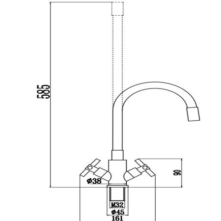 Смеситель для кухни Fmark FS8442-04H с гибким изливом серый