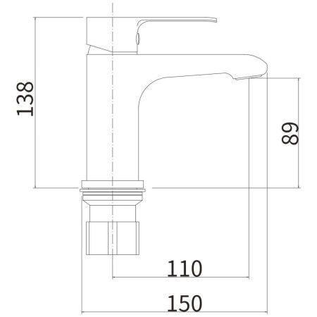 Смеситель для раковины Fashun A1082-7 черный