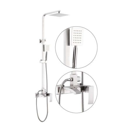 Душевая система FASHUN со смесителем с тропическим душем из нерж. стали A52418