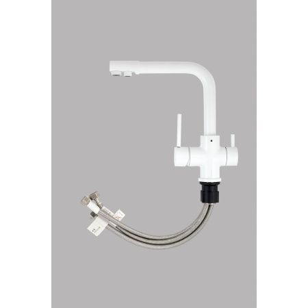 Смеситель для кухни Gross Aqua Ecolife 3120609MW с подключением к фильтру воды белый