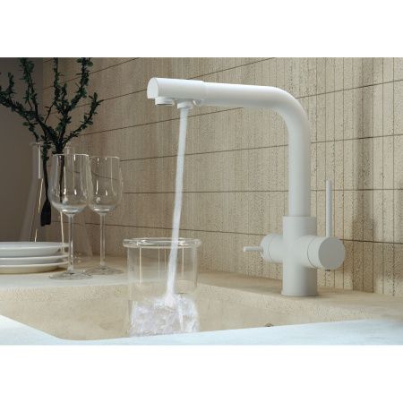 Смеситель для кухни Gross Aqua Ecolife 3120609MW с подключением к фильтру воды белый