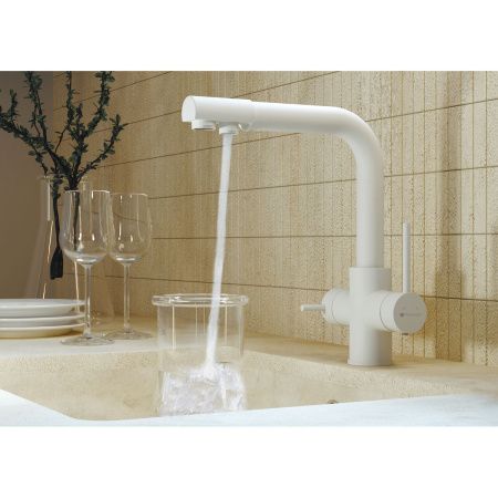 Смеситель для кухни Gross Aqua Ecolife 3120609MW с подключением к фильтру воды белый