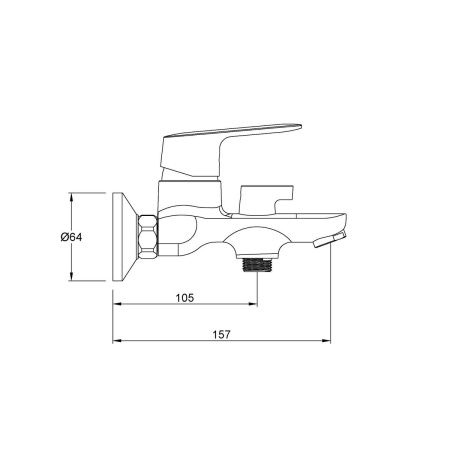 Смеситель для ванны Gross Aqua Flat 2250520C