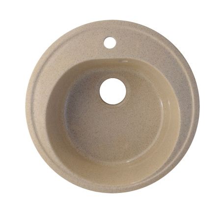 Мойка для кухни врезная Агата AG7C10 бежевая из кварца, 50*50 см без сифона