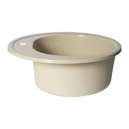 Мойка для кухни врезная Агата AG7C10 бежевая из кварца, 50*50 см без сифона