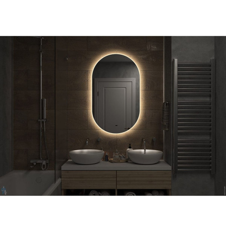 Зеркало Fleur LED 650х1100 с бесконтактным сенсором, теплая подсветка ЗЛП327 Зеркало Fleur LED 650х1100 с бесконтактным сенсором, теплая подсветка ЗЛП327