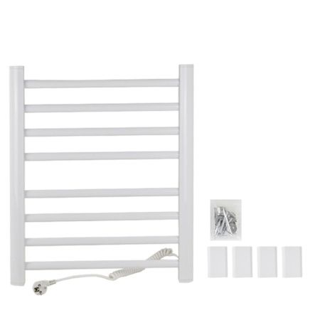 Полотенцесушитель BRIMIX 08061W Белый глянец электрический лесенка 600 х 500 х 100 мм на 8 перекладин 190 W
