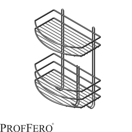 Полка прямая 2х ярусная с вешалками 250х150х300 П0002005 (10)