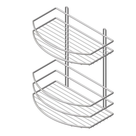 Полка прямая 2х ярусная с вешалками 250х150х300 П0002005 (10)