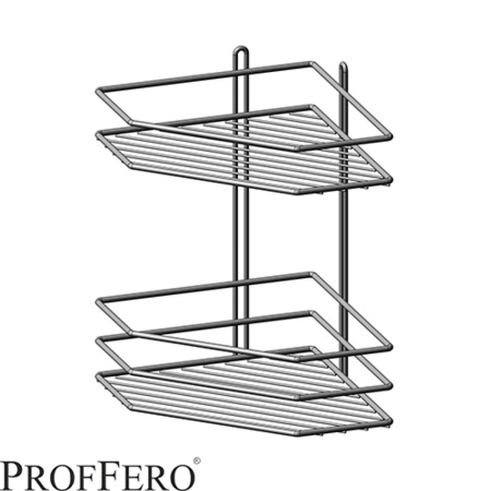 Полка угловая 2  яруса трапеция  Классик Белый 200х200х280 П0002012 (10)