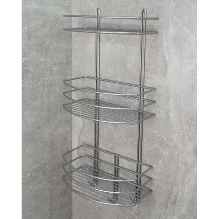 Полка прямая 3х ярусная с вешалками Черный 250х150х615 П03319 (10)