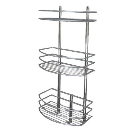 Полка прямая 3х ярусная с вешалками Черный 250х150х615 П03319 (10)