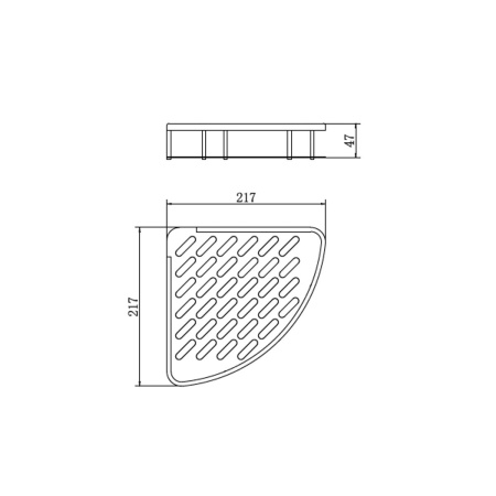 Полка угловая FASHUN для ванны из алюминия Черная A7325-7