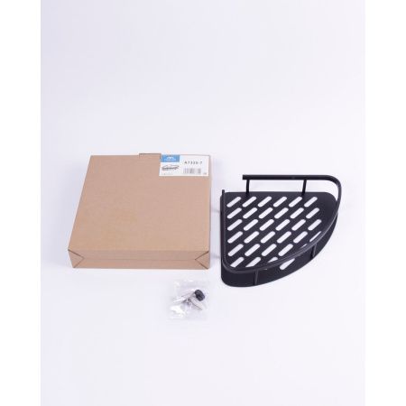 Полка угловая FASHUN для ванны из алюминия Черная A7325-7