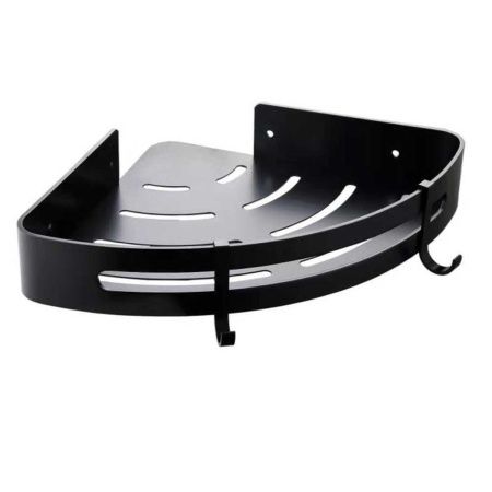 Полка угловая FASHUN для ванны из алюминия Черная A7335-7