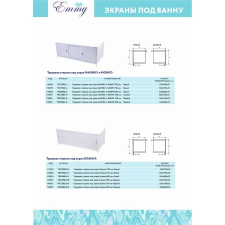 Экран Emmy под ванну 