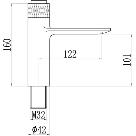 Смеситель для раковины Savol S-601810 с кнопочным включением