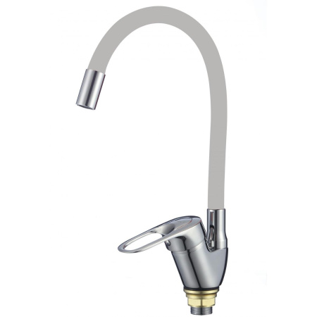 Смеситель для кухни Savol FM4104-04 с гибким изливом серый