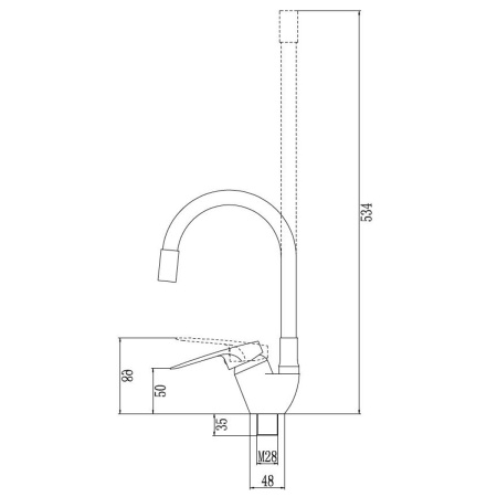 Смеситель для кухни Savol FM4104-04 с гибким изливом серый