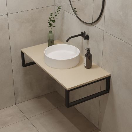 Столешница кварцевая HIEKKA 1000*450*20 бежевая (без кроштейна)