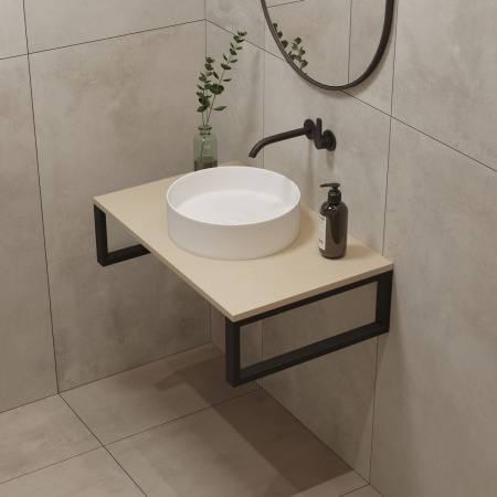 Столешница кварцевая HIEKKA 800*450*20 бежевая (без кроштейна) Столешница кварцевая HIEKKA 800*450*20 бежевая (без кроштейна)