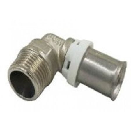 Угольник переходной с креплением ф16х1/2" пресс/НР TIM F-L1602FN